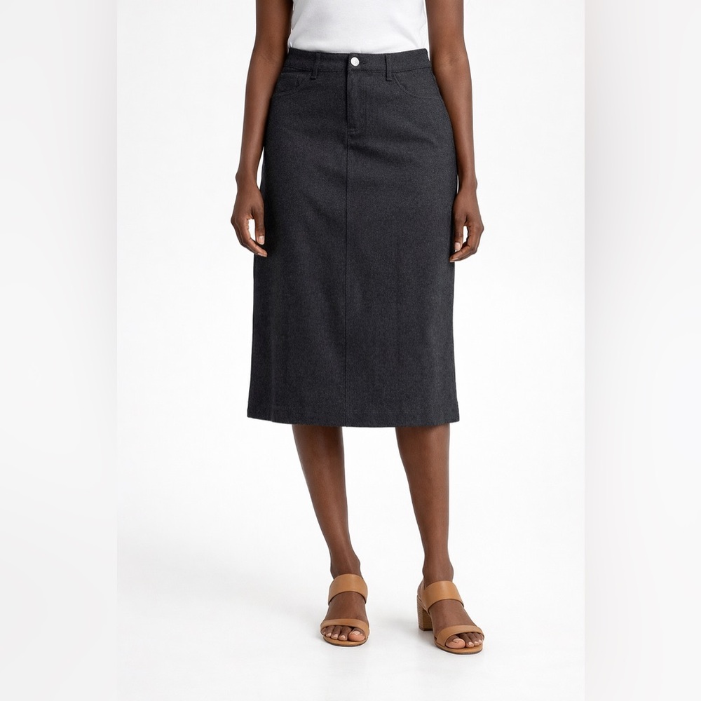 Be Girl Size S Charcoal Pencil Skirt Stretch Grey Modest Neutral Business Casual